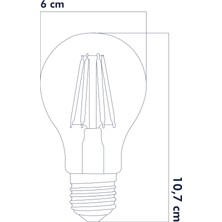 Heka LED Filament Rustik Ampul E27 8W 3000K Gün Işığı ERD-252