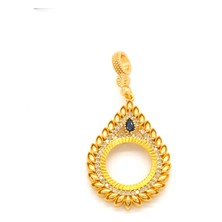 Çeyrek Altın Çerçeveli Kolye Ucu Altın Kaplama TGR-678