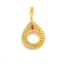 Çeyrek Altın Çerçeveli Kolye Ucu Altın Kaplama TGR-682