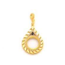 Çeyrek Altın Çerçeveli Kolye Ucu Altın Kaplama TGR-679