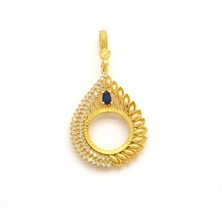 Çeyrek Altın Çerçeveli Kolye Ucu Altın Kaplama TGR-701