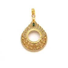 Çeyrek Altın Çerçeveli Kolye Ucu Altın Kaplama TGR-692