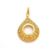 Çeyrek Altın Çerçeveli Kolye Ucu Altın Kaplama TGR-689