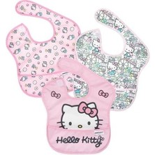 Bumkins Hello Kitty 3'lü Paket Mama Önlüğü Su Geçirmez Çok Renkli %100 Polyester Malzeme