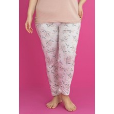 X-Dreamy Büyük Beden Pamuklu Çiçekli Kısa Kollu Pijama Takımı