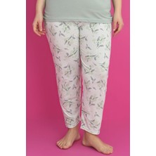 X-Dreamy Büyük Beden Pamuklu Çiçekli Kısa Kollu Pijama Takımı