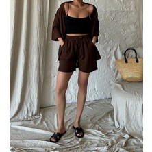 Kadın Kimono Şort Alt Üst Takım