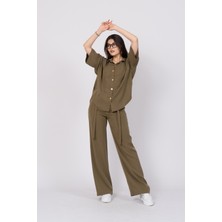 Modal Kumaş Çıtçıtlı Ceket ve Beli Lastikli Pantolon Takım 1208