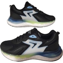 Plarıum Erkek Siyah-Mavi Günlük Spor Ayakkabı