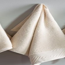 Apricitas 50X90 Krem Çizgili Havlu