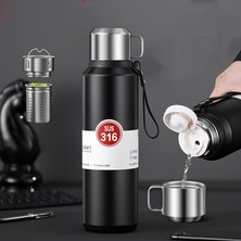 Dilele 316 Paslanmaz Çelik Büyük Kapasiteli Termos Bardak, Açık Spor Taşınabilir Termos Bardak, 1l (Yurt Dışından)