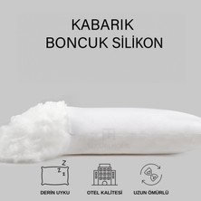 Teksnil Home | 2 Adet Boncuk Silikon Yastık | 1200 Gram | Antialerjik | 50 x 70  cm  | Premıum Yastık