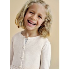 04-10 Yaş Kız Çocuk Mayoral Bej Örme Hırka - Bej