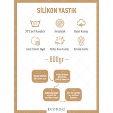 10 Adet Silikon Yastık 800 gr Mikrofiber Kumaş Silikon Elyaf Dolgulu Ev Otel 10'lu Çeyiz Yastığı