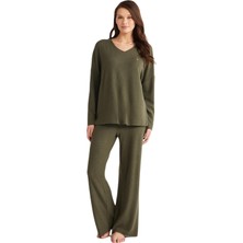 Penye Mood Kadın Yeşil Pijama Takım 9739