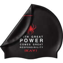 Ikavi With Great Power Baskılı Silikon Yüzücü Bonesi
