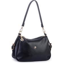 Nas Bag Kadın Omuz ve Çapraz Çanta Çok Gözlü Şık Tasarım (28X18 Cm) Siyah Victoria