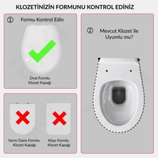 Mercan Klozet Kapağı – Beyaz, Normal Kapanır, Tak-Çıkar, Oval Tip Uyumlu, kolay montajlı
