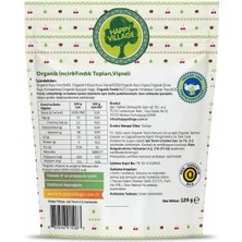 Happy Village Organik Incir&fındık Topları,vişneli-Meyve Barı- Organik Meyve Barı- Glutensiz- Vegan 120 gr