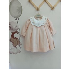Tongs Bebe Yaka Tütü Astarlı Kız Bebek Elbisesi