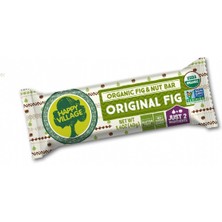 Happy Village Organik Incir&fındık Bar-Orijinal Incir-Meyve Barı- Organik Meyve Barı- Glutensiz- Vegan 40 gr x 16 Ad.