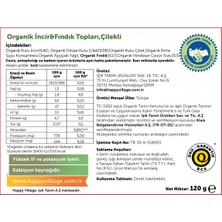 Happy Village Organik Incir&fındık Topları,çilekli 120 gr