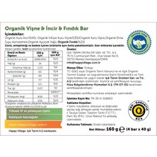 Happy Village Organik Vişne&incir&fındık Bar-Meyve Barı- Organik Meyve Barı- Glutensiz- Vegan- 40 gr x 4 Ad.