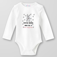 Ahoj  Organik Pamuk Teyze Bana Bez Al Bebek Body Çıtçıtlı Zıbın Badi Uzun Kol