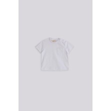 GB Baby Basic Bg Store Kız Bebek Beyaz Tshirt Standart Kol Örme Kumaş ile Rahat Stil