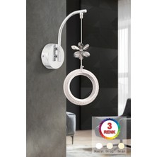 İstanbul Avize stanbul Avize Halka Tekli Gümüş Kristal Taşlı Aplik