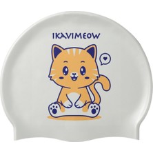 Ikavi Ikavimeow Baskılı Silikon Yüzücü Bonesi