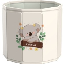Koala Desenli Plastik Çocuk Küveti / Oyun Havuzu(Portatif Bebek Banyo Havuzu)+Boyun Simidi Hediyeli