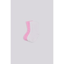 GB Baby Bg Store Kız Bebek Renkli Çorap %70 Viskoz %28 Polyester %2 Elastan Desenli Rahat Kullanım