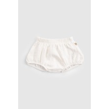 Organik Pamuk Müslin Ekru Bebek Bloomer
