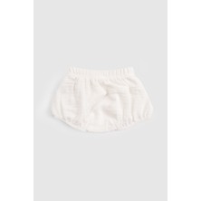 Organik Pamuk Müslin Ekru Bebek Bloomer