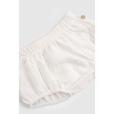 Organik Pamuk Müslin Ekru Bebek Bloomer