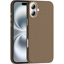 Heptek İletişim Apple iPhone 16 Plus Kılıf Magsafe Şarj Özellikli Karbon Fiber Görünümlü Kapak (Gros)