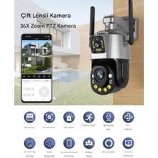 36X Optik Zoomlu Hareket Sensörlü Su Geçirmez  Ev, Ofis, Fabrika Dükan Bahçe Güvenlik Kamerası
