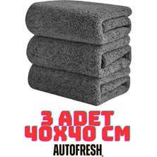 Autofresh 3 Adet Mikrofiber Bez Seti Araç Yıkama Oto Uygulama Temizlik Bezi 40X40 cm