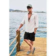 Haşema Siyah Kısa Erkek Havuz ve Deniz Şortu 2427