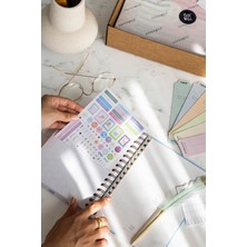 Paperora A5 Spiralli Süresiz Renkli Planlayıcı Ajanda Motivasyon Sayfalı Galaksi