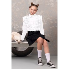 Fırfır Detaylı Kız Çocuk Gömlek