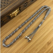 925 Ayar Gümüş Arpa Kesim Fizyon Tesbih Model 9