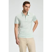 Merserize Pamuk Açık Yeşil Polo Yaka T-Shirt