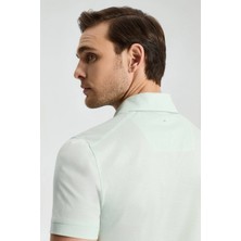 Merserize Pamuk Açık Yeşil Polo Yaka T-Shirt