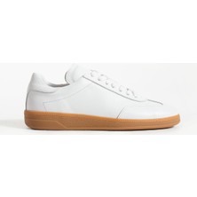 Kadın Hakiki Deri Sneaker Beyaz