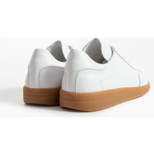 Kadın Hakiki Deri Sneaker Beyaz