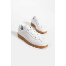 Kadın Hakiki Deri Sneaker Beyaz