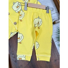 Babybiscoi Minik Ördek Desenli Unisex Pijamatakımı