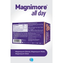 Magnimore All Day Magneyzum 90 Tablet Sitrat Malat Bisglisinat Vitamin B6 P5P